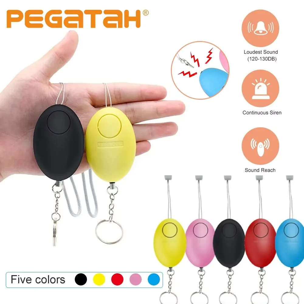 Personal Alarm Keychain - 120dBの自己防衛用キーホルダー。安全な音でアラームを発し、緊急時に使用できる。暴行や強姦から身を守るための個人用安全アラーム。