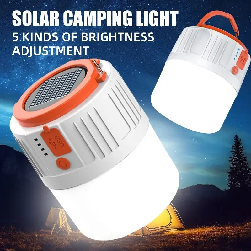Power Outage Light - LED ソーラー充電ライト省エネ USB 42 ランプビーズ電球ナイトマーケットランプモバイル屋外キャンプ停電緊急ランプ