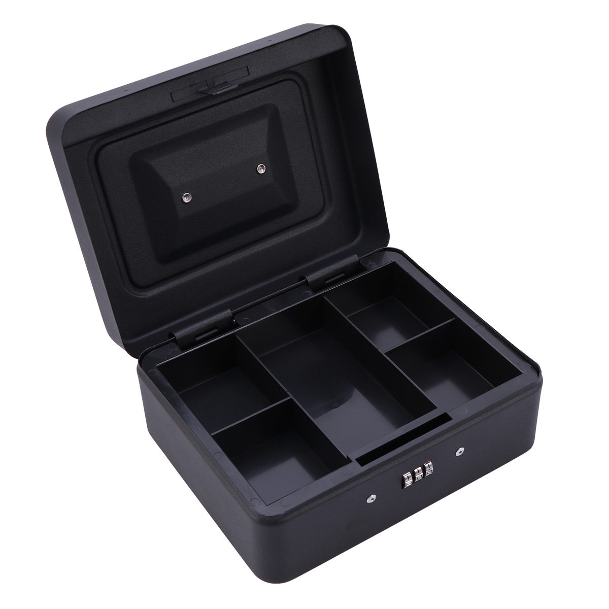 Lockbox Key Secure - 頑丈な金属製キャッシュボックス。組み合わせ式の鍵でセキュリティを強化。現金、硬貨、鍵、小切手、宝石などを安全に保管可能。店舗やレストランでの使用に最適。