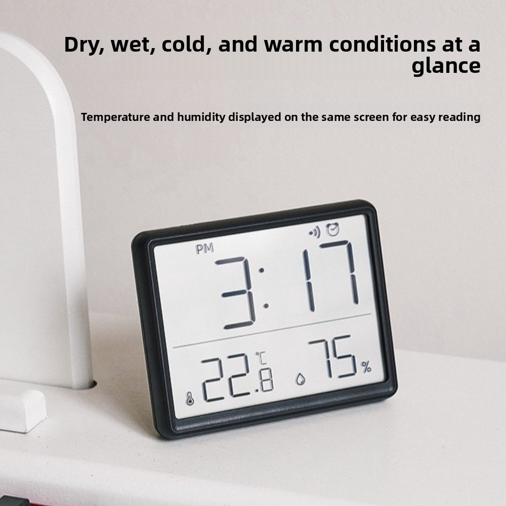 磁気吊り下げ時計超薄型大型液晶画面デジタル目覚まし時計湿度感 - Pool Alarm Float のレビューと価格