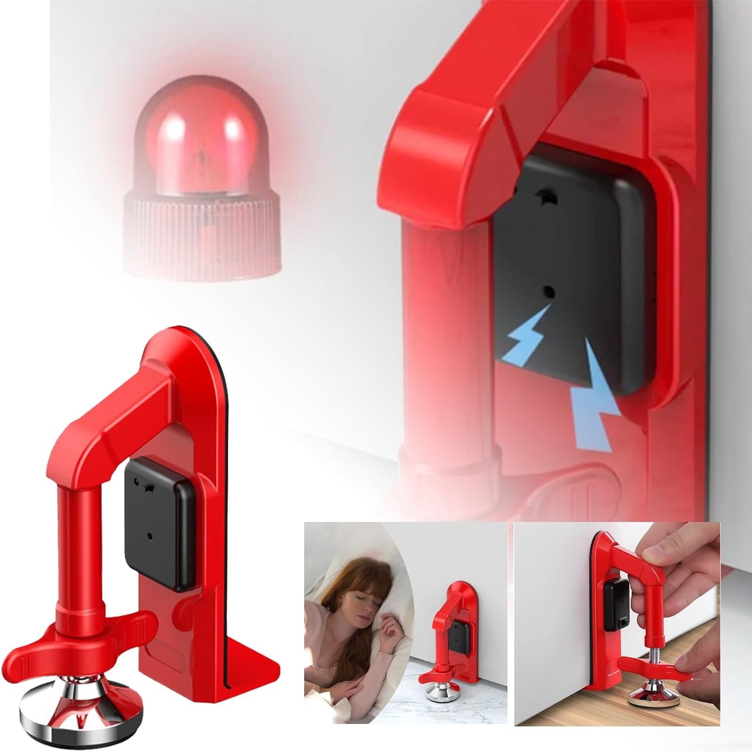 バッテリー駆動アラームドアストッパードアロック女性のためのセ - Door Stop Alarm のレビューと価格