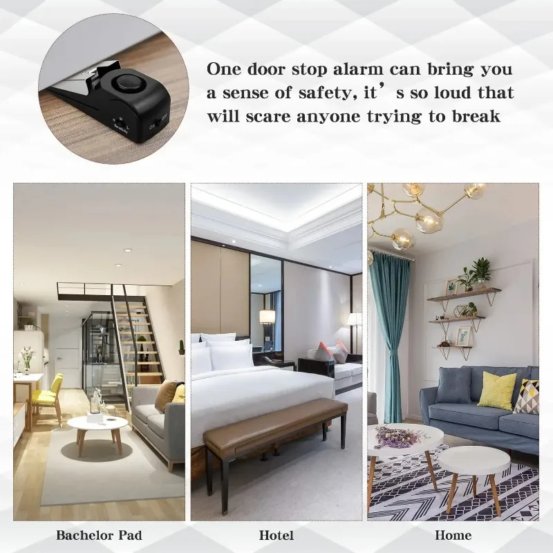 ZEXEF ミニセキュリティ保護 125DB ホーム盗難防止 - Door Stop Alarm のレビューと価格