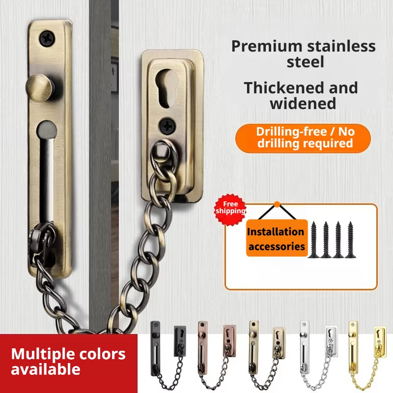 ステンレス製の鍵は、熱による変形を防ぎ、ドアチェーンロック、 - Security Chain Door のレビューと価格