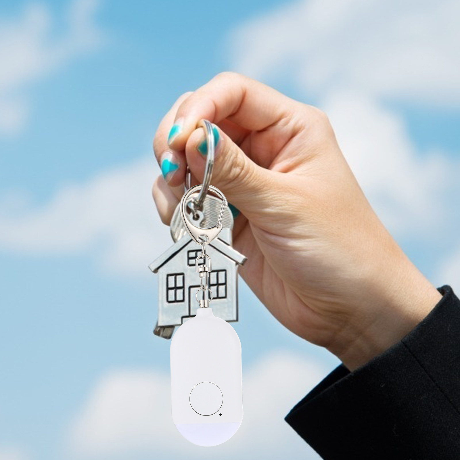 1個入り、充電式ミニパーソナルアラーム。130デシベルの大音 - Personal Alarm Keychain のレビューと価格