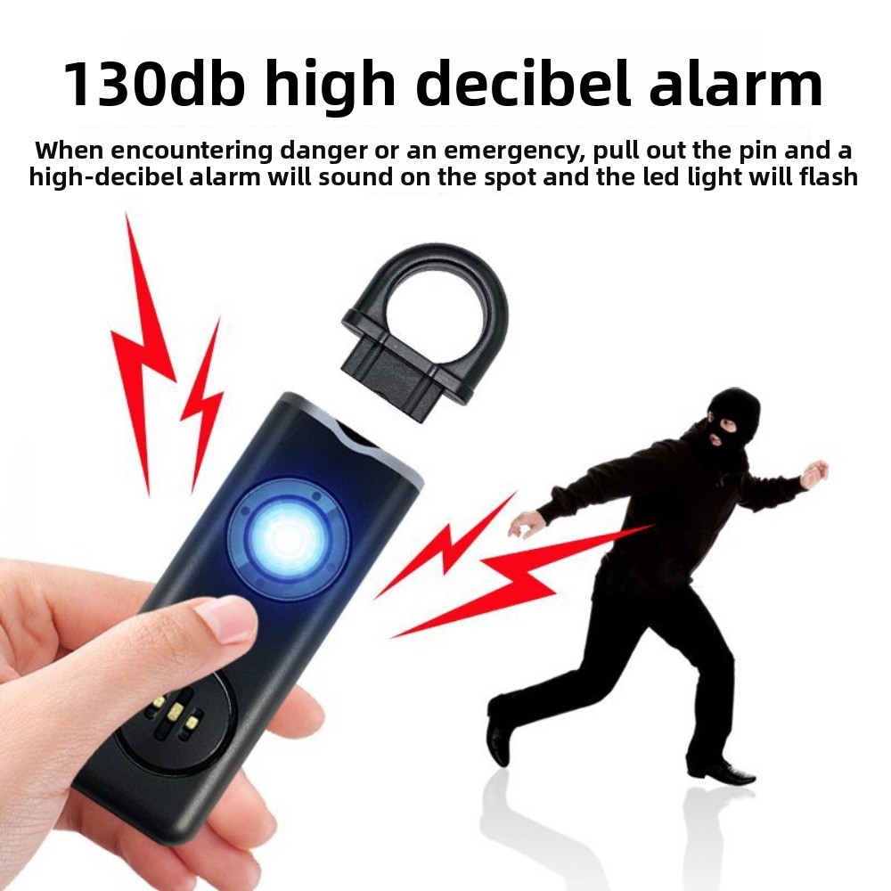 130dBの高音で安全な個人用アラーム。LEDストロボライト - Personal Alarm Keychain のレビューと価格
