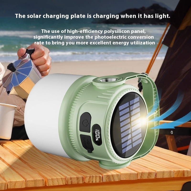 LED ソーラー電球ライト充電式ポータブルランタン防水屋外ナ - Power Outage Light のレビューと価格